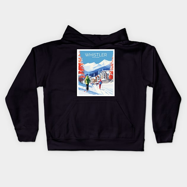 WHISTLER Kids Hoodie by MarkedArtPrints